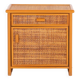 Armoire vintage en rotin et osier