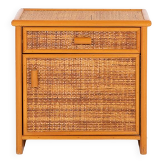 Vintage rattan-wicker cabinet