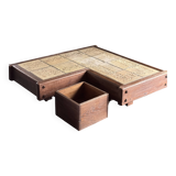 Brutalist Coffee Table with Flower Pot