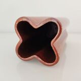 Quadrilobe red ceramic vase