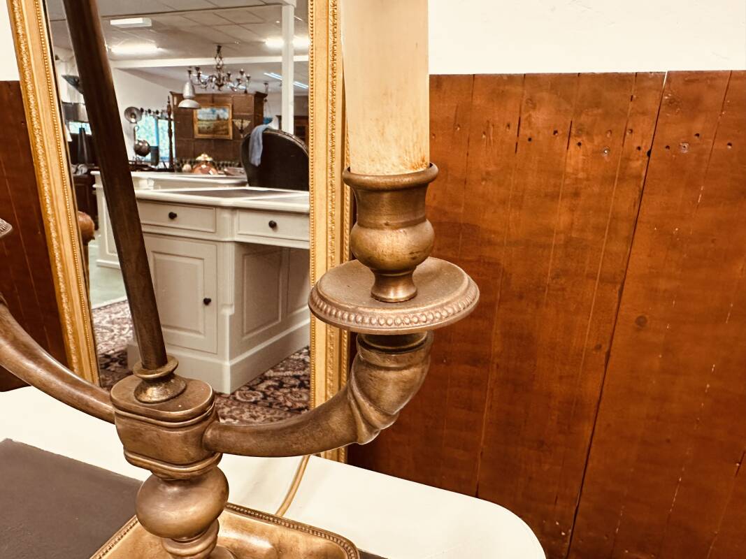 Antique French Bouillotte table lamp
