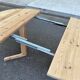 Table à manger ronde décapée extensible style Rainer Daumiller Hirtshal 146