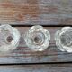 Moulded glass candlesticks