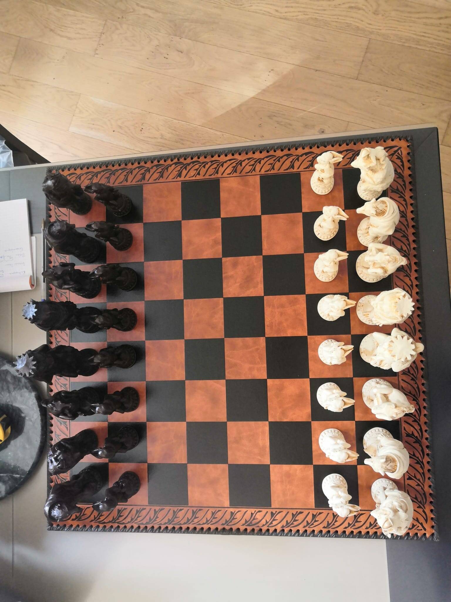 Reynard the Fox Leather Chessboard