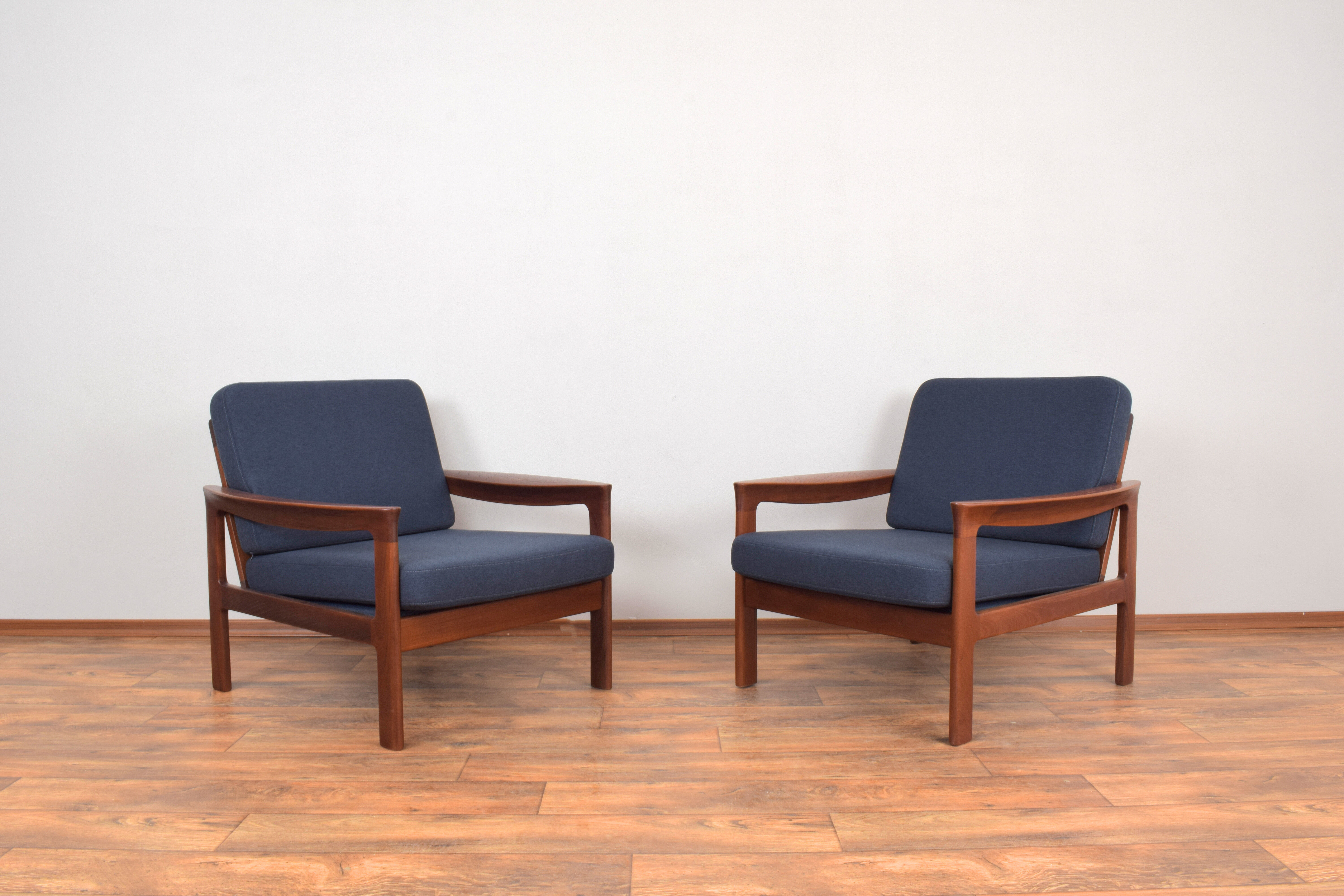Danish Teak Armchairs by Arne Vodder for Komfort, Set of 2