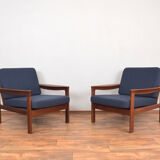 Danish Teak Armchairs by Arne Vodder for Komfort, Set of 2