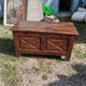 18th century carved oak wooden chest