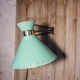 Lampe de potence murale articulée Diabolo du designer René Mathieu - verte