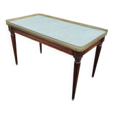 Table basse ancienne style louis xvi avec plateau marbre