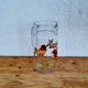 Vintage 1970s orangeade set with a jug and 8 glasses decorated with birds.