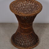 Tabouret diabolo en rotin