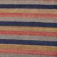 Navy Blue & Terracotta Hand Woven Turkish Striped Kilim Rug, 147x217 Cm