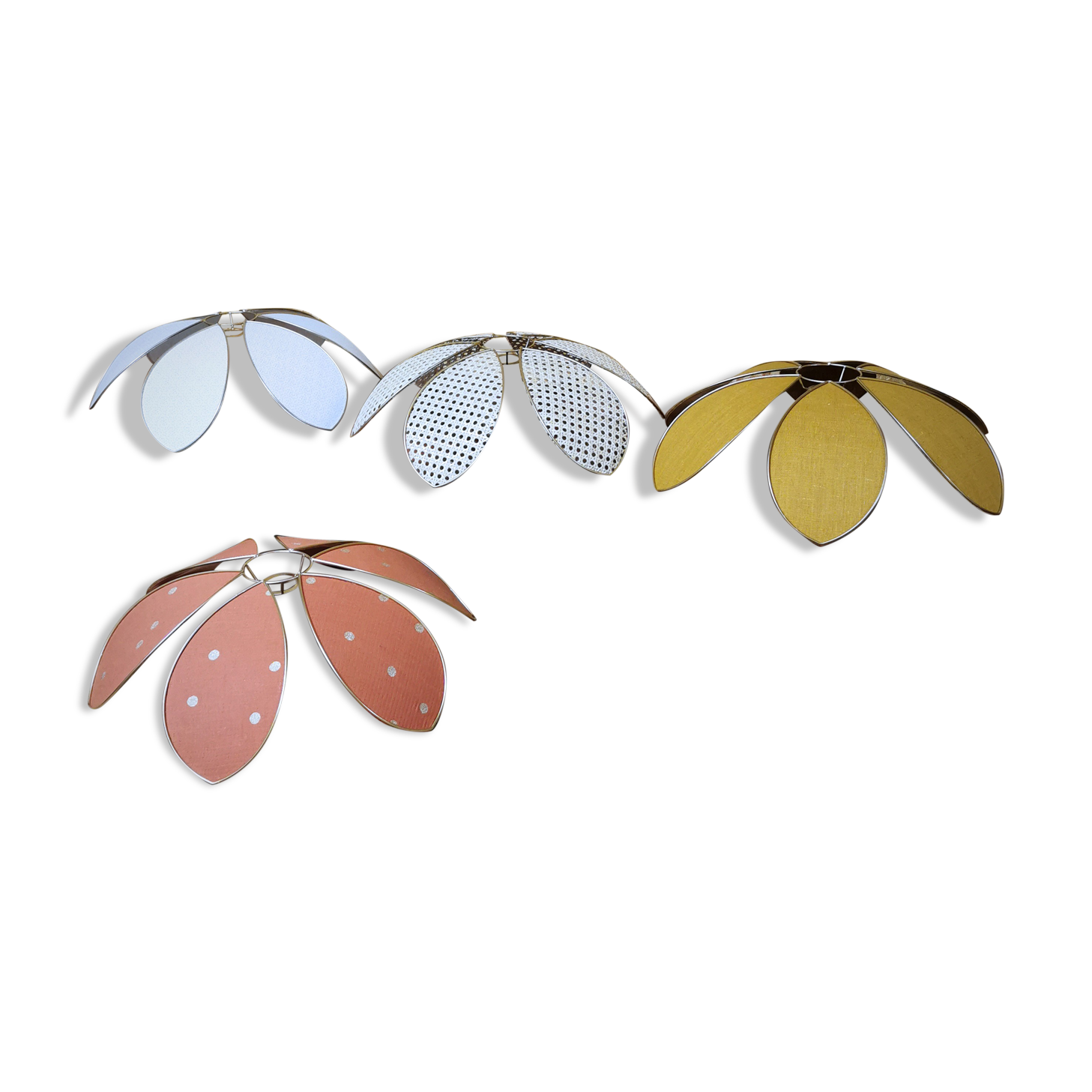 Set of 4 flower suspensions