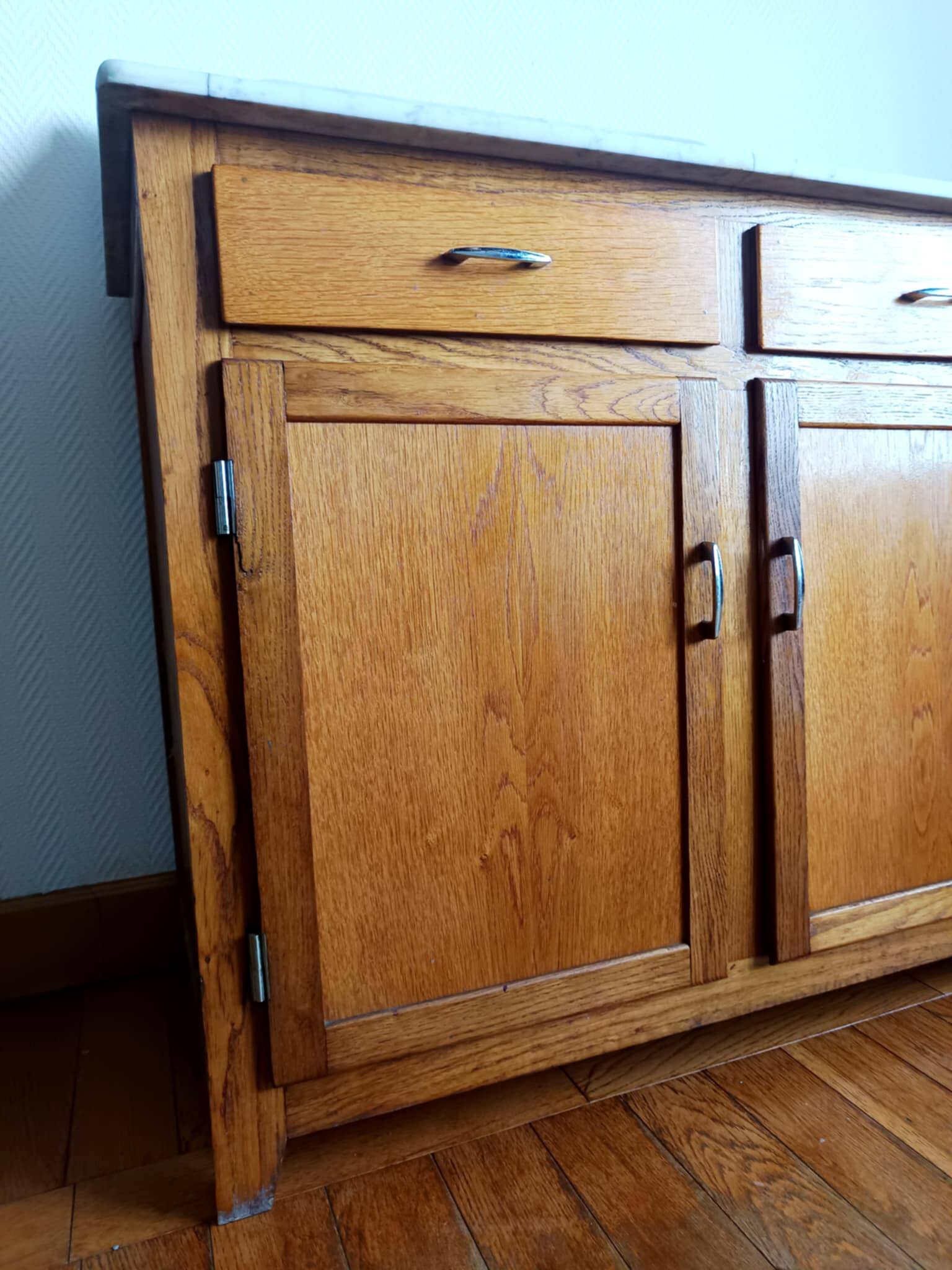 Art Deco marble bathroom cabinet