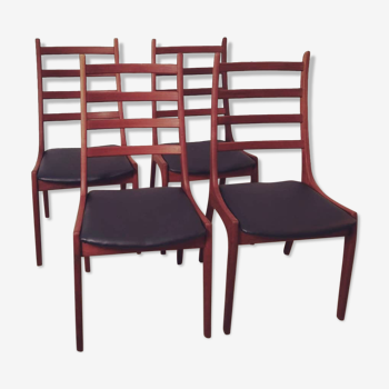 4 chaises de Kai Kristiansen édition Korup Stolefabrik