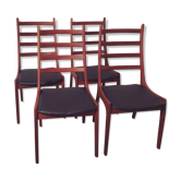 4 chaises de Kai Kristiansen édition Korup Stolefabrik