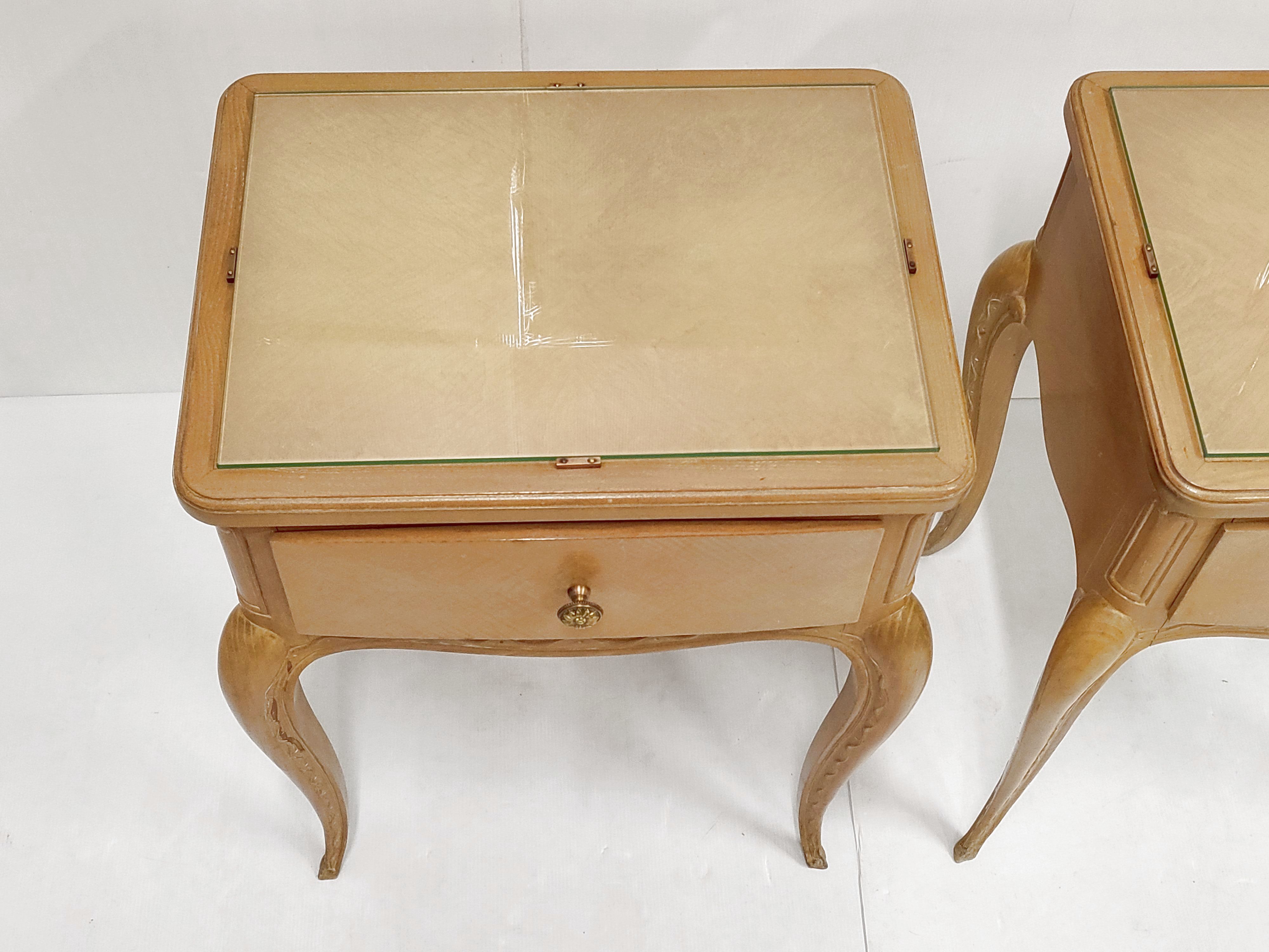Pair of vintage 1940 bedside tables