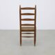 3x Chaises Échelle en Chêne et Rush, 1960s