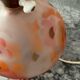 Vintage frosted glass lamp base