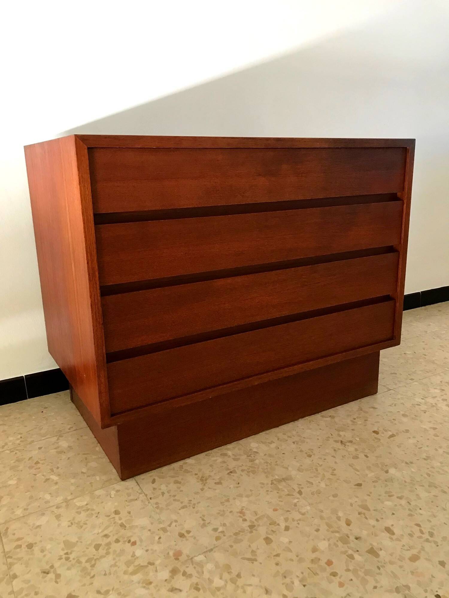 Vintage teak chest of drawers Scandinavian style 70s