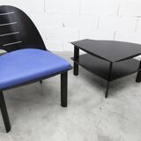 Set of 2 armchairs and coffee table designed by Patrice Bonneau, Genexco edition, 19