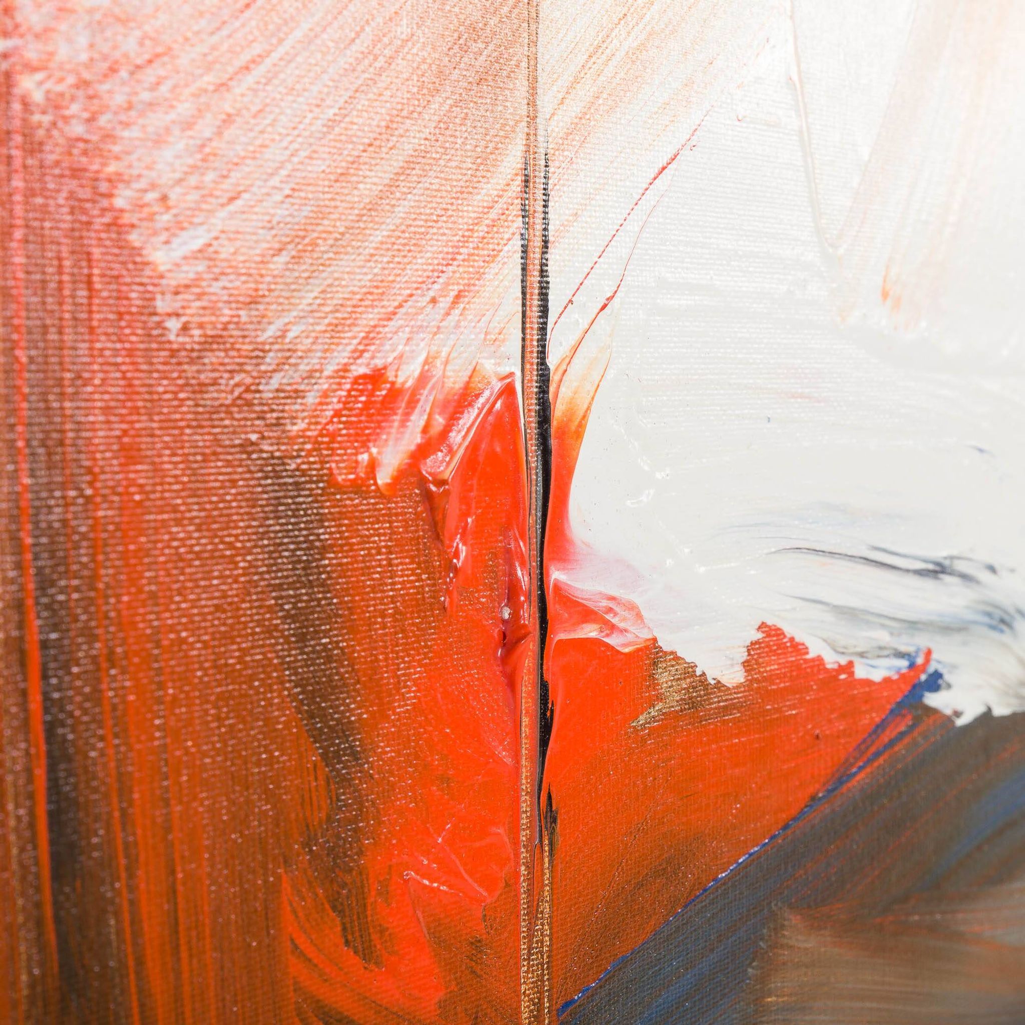 2 peintures abstraites, Danemark, fin du 20e siècle