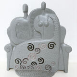Grey couple, ceramiche chiminazzo, 1970