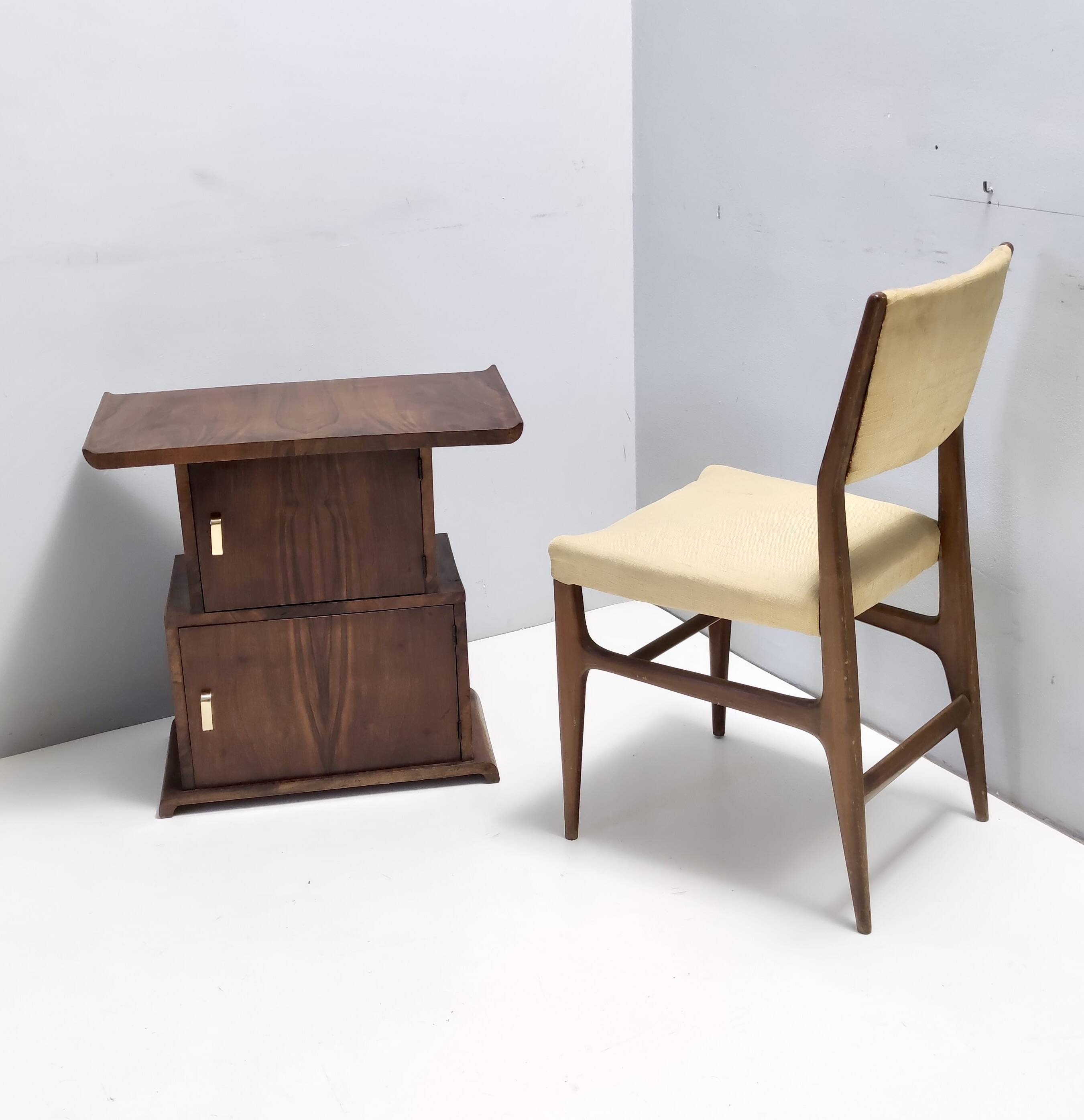 Black Walnut Divider Cabinet in the style of Emilio Lancia, Italy