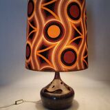 70s stoneware lamp