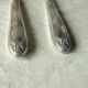 Horn salad cutlery, silver handle, late 19th century