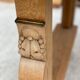 Art Deco extendable dining table renovated in raw oak and marquetry 220