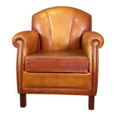Characterful sheepskin Art-Deco armchair (2 of 2)