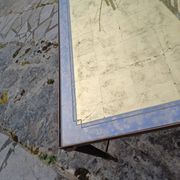 Table basse laiton et or dlg Maison Bagues annees 70
