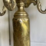 Freestanding brass coat rack