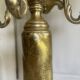 Freestanding brass coat rack
