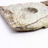 Pair of brutalist travertine candle holders