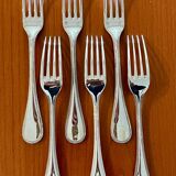 Christofle perles ,6 fourchettes de table 20,5 cm très bon état