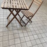 Folding table and chair