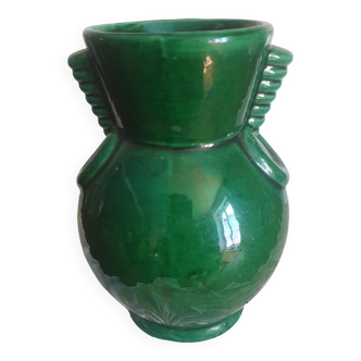 Vase amphore en céramique de St Clément signé B.letalle numeroté