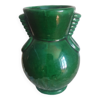 Ceramic amphora vase of St Clement signed B.letalle numeroté