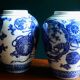 Pair of blue and white chinese vases