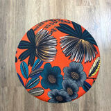 Vintage upcycle stool - orange orphee