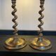 Pair of bronze torch candlesticks 1900