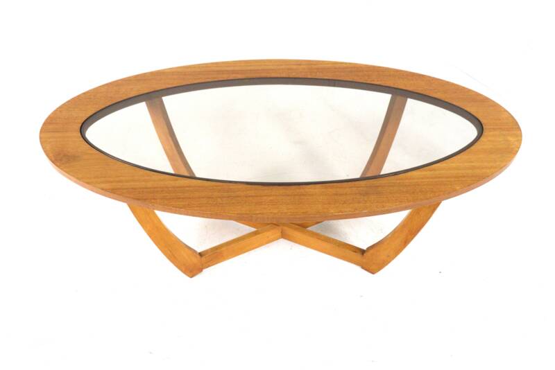 Oval coffee table 'Salford' mid century modern