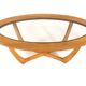 Oval coffee table 'Salford' mid century modern