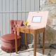 Fauteuil crapaud velours capitonné