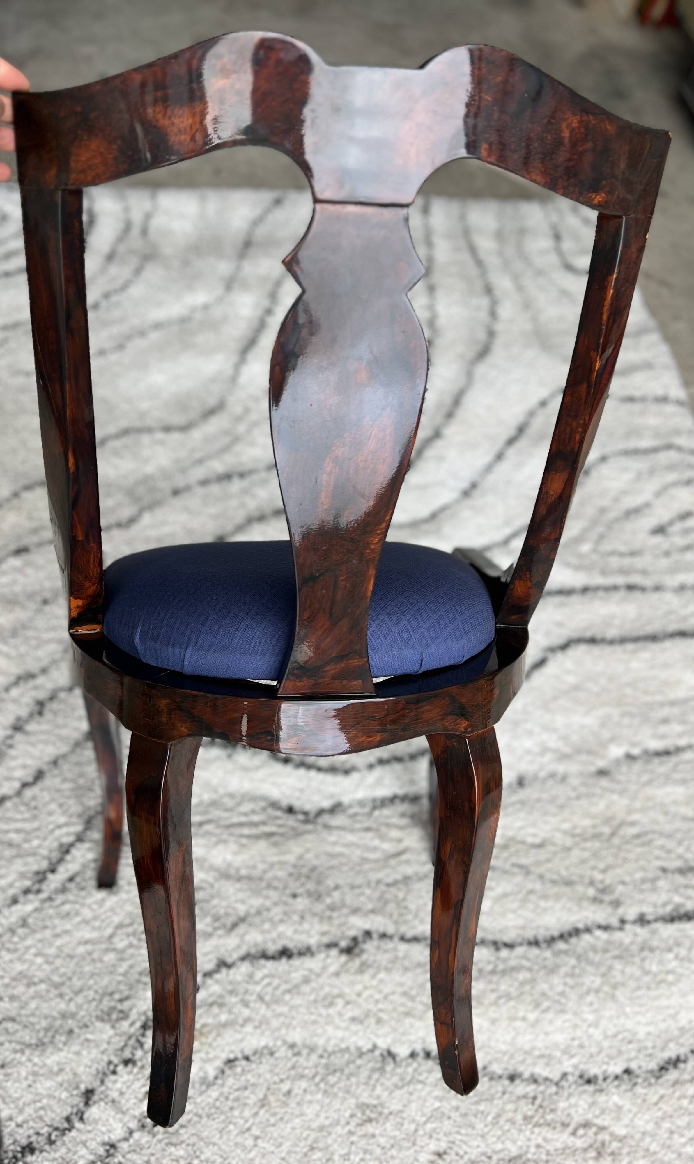 Set of 4 Eric Maville gondola chairs 1980