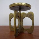 Brutalist Bronze Candle Holder, 1960s