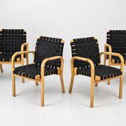 Model 45 Lounge Chairs by Alvar Aalto for Artek, 1970s, Set of 4