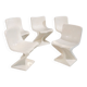Set of 5 fibre chairs 1970